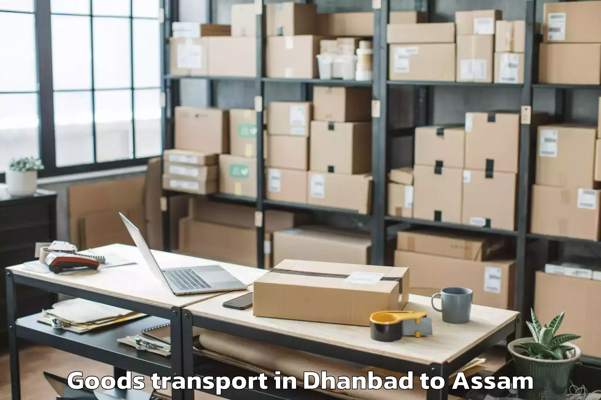 Efficient Dhanbad to Moran Goods Transport